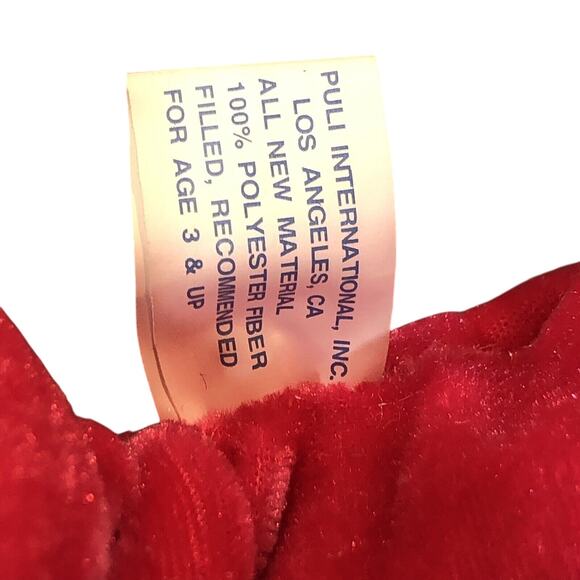 TonyToy Plush Sitting Elephant Puli International Blue Pink Outfit Bow 12in - Picture 11 of 11